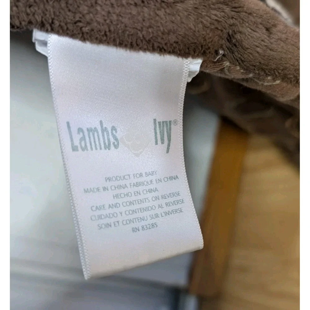 Lambs & Ivy Safari Jungle Baby Quilt‎ Crib Blanket Lion Elephant Giraffe 40x32